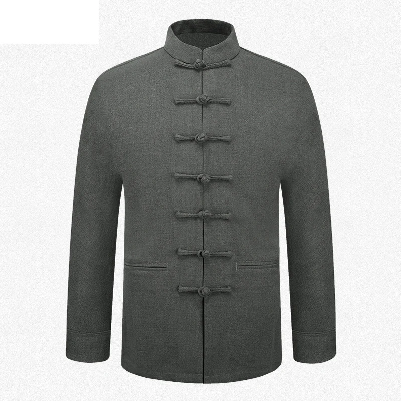 Blue Top Grade Arrival Chinese Traditional Men's Handmade Coil Button Jackets Coats M L XL XXL 3XL MTJ2015027