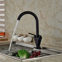 Масло Втирают Broze Кухонный Кран Двойной Ручки На Бортике Кран Горячей и Холодной Кран