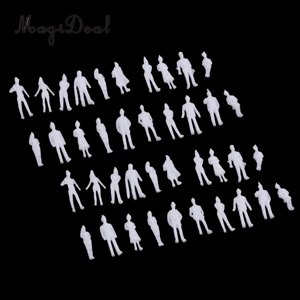 40pcs miniature figure 1/100 Architectural human scale diorama model ABS plastic people
