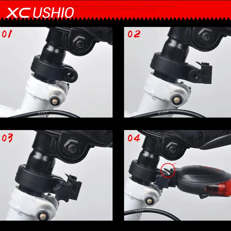 Top Waterproof 5 LED Bicycle Light 2 Lasers 3 Modes Cycling Taillight Safety Warning Light MTB Bike Rear Tail Light Bike Accessories 5