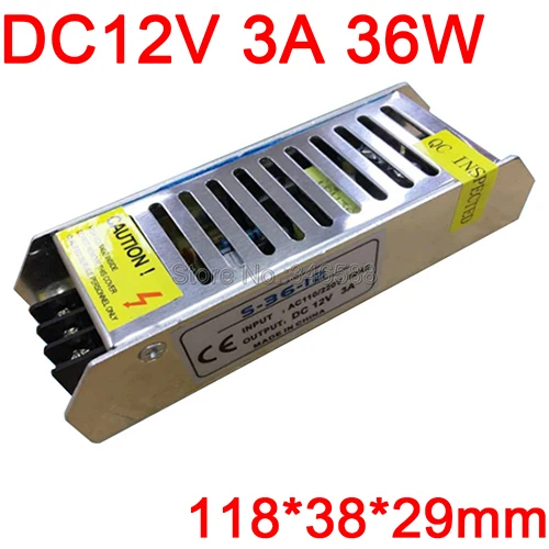 AC110V 220V постоянного тока до DC12V AC-DC постоянного Напряжение драйвер переключатель Питание изящный полосатый Размер 12V 3A 5A 8.5A 10A 12.5A 15A 20A 25A 30A - Цвет: 12V 3A 36W