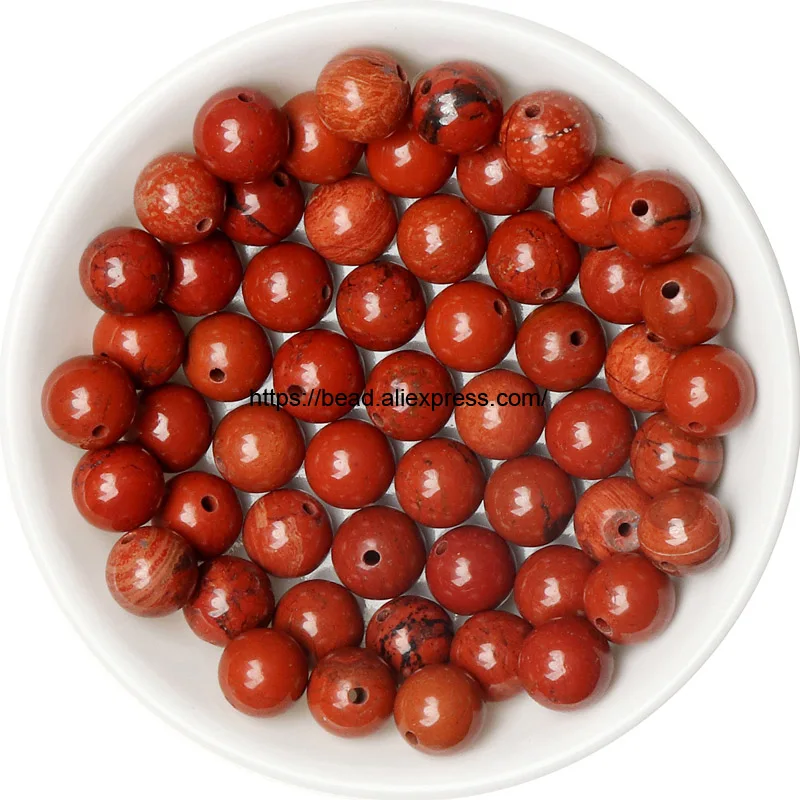 

Free Shipping Natural Stone Red Jaspers Round Loose Beads 15" Strand Pick Size for handmade Jewelry Making