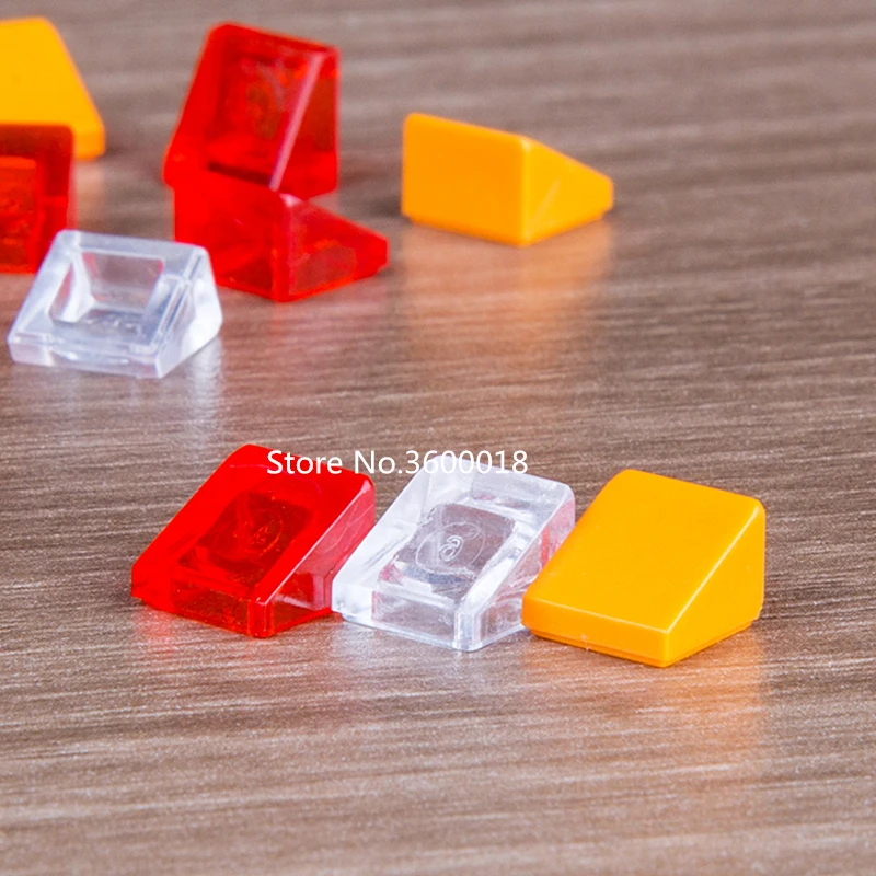 

100pcs/lot DECOOL parts Compatible legos 54200 50746 Slope brick 1x1 MOC BrickS DIY blocks toys Assemble Particles brick set