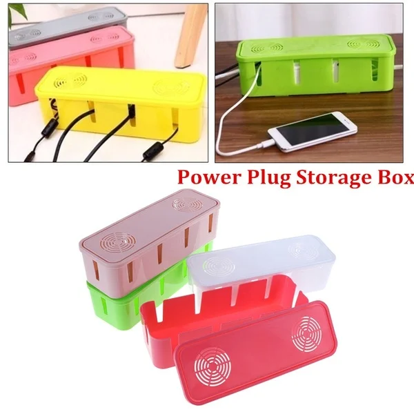 

Table Cable Power Plug Storage Box Case Cord Wire Socket Safety Tidy Organiser