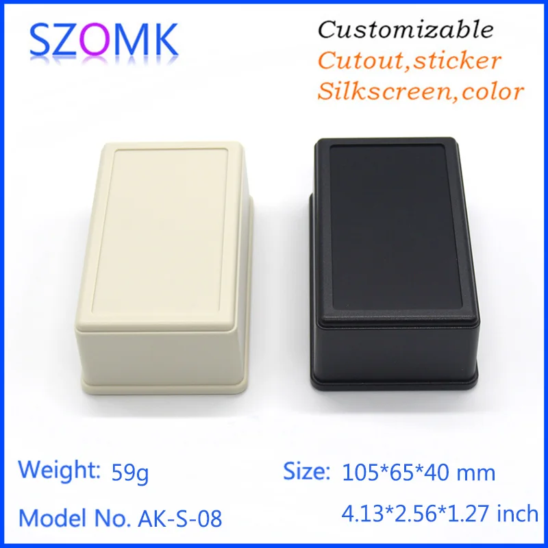 

free shipping szomk electrical junction box power supply distribution abs junction housing case for electronics Black and beige