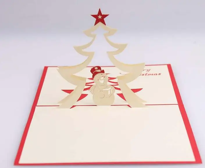Us 2024 25 Off10 Stücke Schneemann Stern Handgefertigten Kirigami Origami 3d Pop Up Grußkarten Einladung Postkarte Für Geburtstag Christmas Party