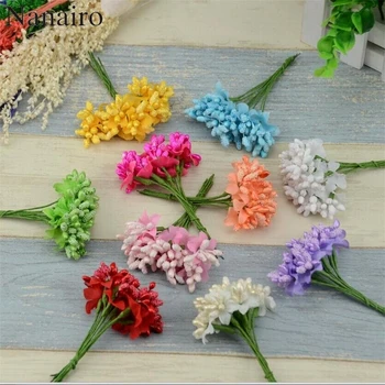 

10pcs/lot Colored Artificial floral pistils and stamens for flowers Wedding Beads Flower Diy Handmade Flowers Wedding Decoration