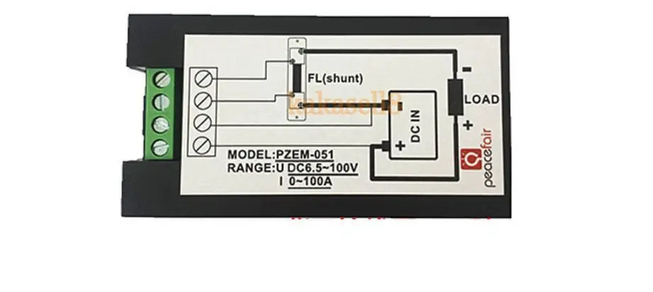 DC 100A 6 5 ~ 100v LCD комбинированный измеритель напряжения тока кВт/ч ватт панельный