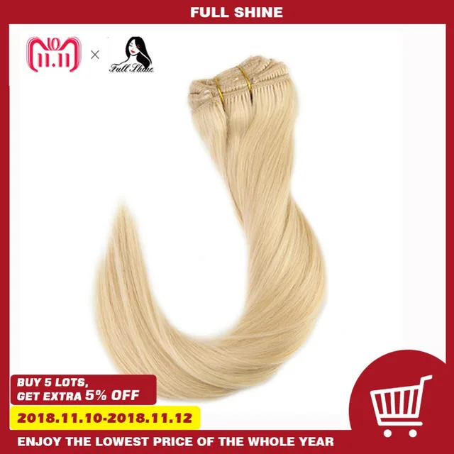 Best Price Full Shine Clip in Blonde Extensions Human Hair Blonde Color #613 9 Pcs 100g Clip in Hair Extension Double Wefted Real Remy Hair Best Price Full Shine Clip in Blonde Extensions Human Hair Blonde Color #613 9 Pcs 100g Clip in Hair Extension Double Wefted Real Remy Hair