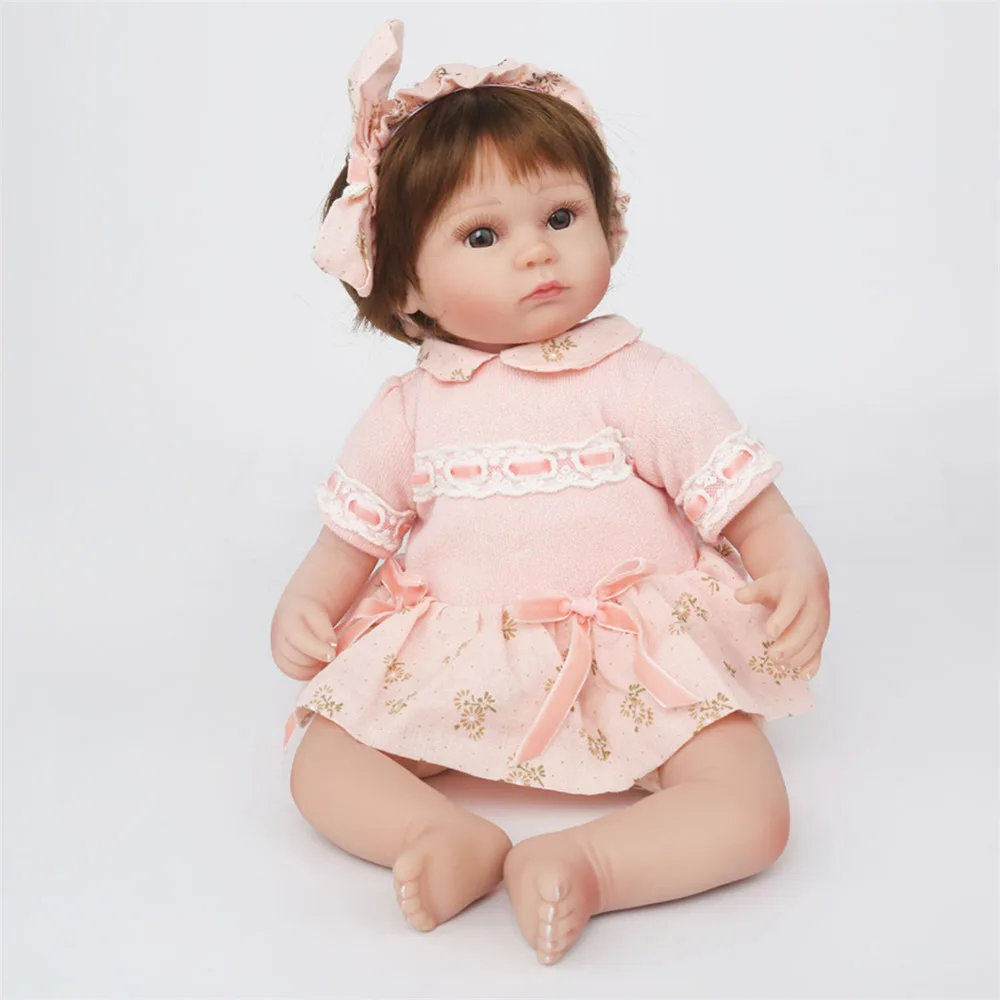 

Simulation Kids Realistic Reborn Baby Doll Soft Lifelike Newborn Baby Toys for Boys Girls Birthday Gift babies Accompanying Toy