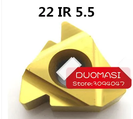 

22 IR 5.5 ISO ,INTERNAL threaded turning Insert,Coating General Type partial profile 60 degree Cutting Steel,PITCH 5.5