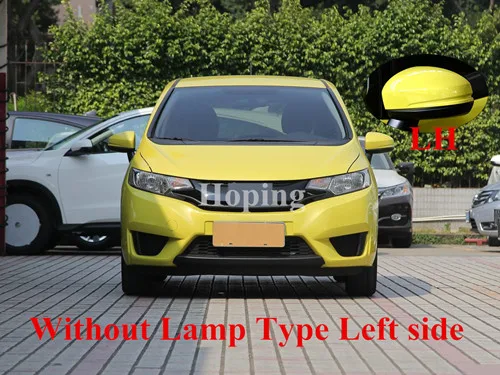 Надеясь авто зеркало заднего вида чехол для Honda Jazz Fit GK5 боковое зеркало Нижняя крышка верхняя крышка - Цвет: LH without lamp type