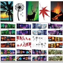 12 листов/партия, MT49-60 для ногтей, смешанный пейзаж, искусство для ногтей, переводная наклейка для ногтей, тату(12 видов конструкций в 1