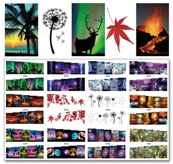 

Nail 12 Sheets/Lot Nail MT49-60 Mix Landscape Scenery Nail Art Water Transfer Decal Sticker For Nail Art Tattoo(12 DESIGNS IN 1)