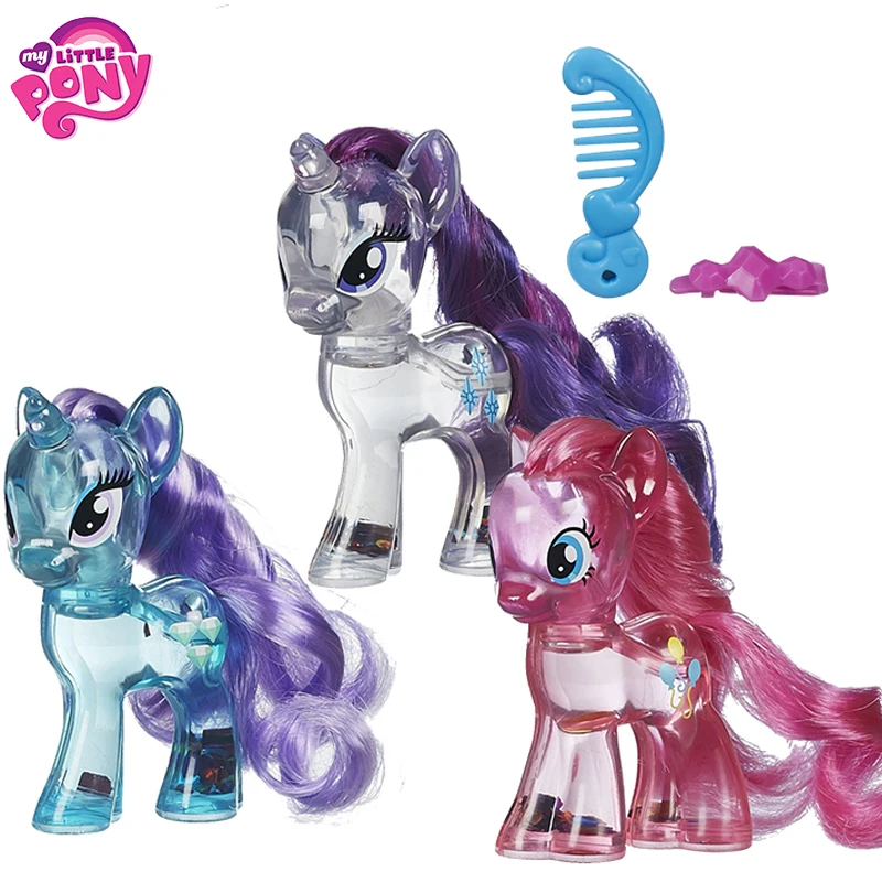 

Original Brand My Little Pony Crystal clear Rainbow Dash Pinkie Rarity Toys For Children For Baby Birthday Gift Girl Bonecas