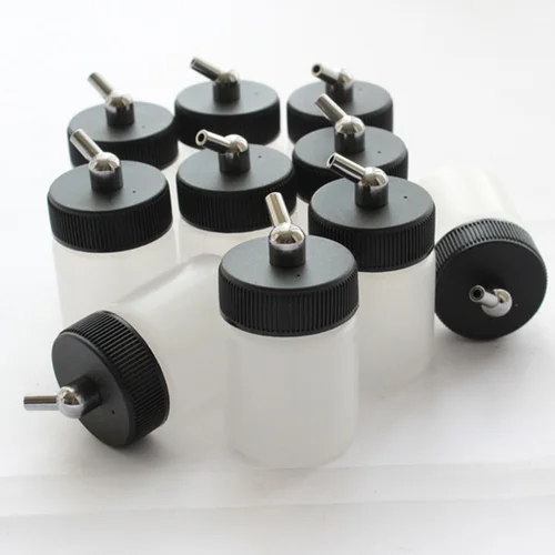 10x Airbrush Plastic 22cc bottle Professional paint cup for Single Aciont Airbrushes_AC019-10x Karachi