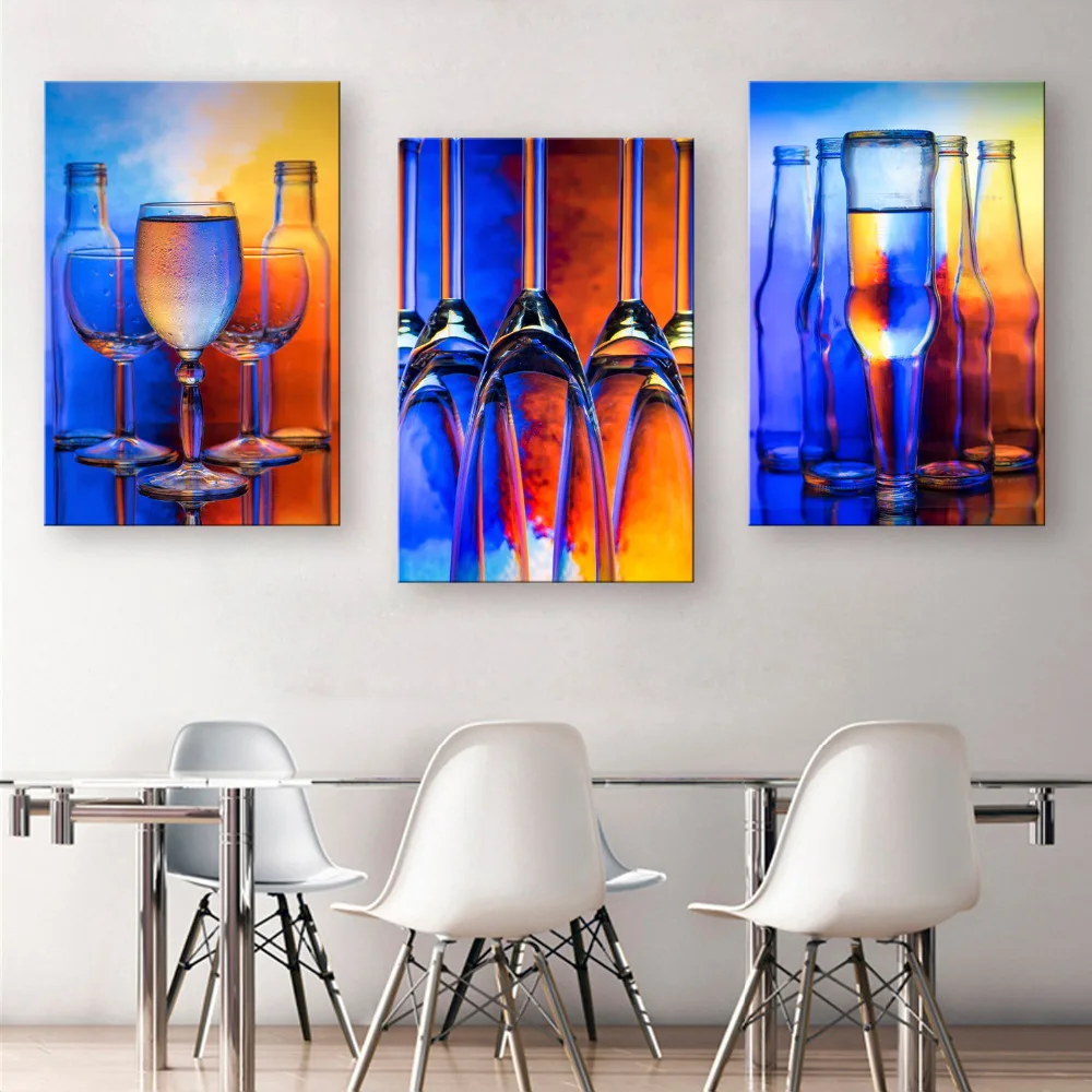 Art Print Oil Painting Glass Wine Decoration Painting Home Decor On