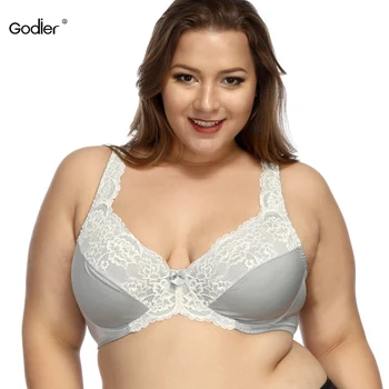 

Godier Sexy Big Size Push Up Bra Transparent Bra Breast Bralette Underwear Women Intimate G Cup 75 80 85 90 95 100 105 Full Cup