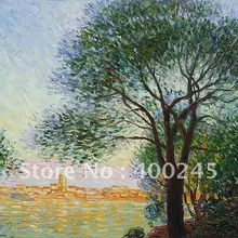 Ручной работы деревья картины маслом вид Антиб по Claud Моне воспроизведение пейзаж современного искусства высокого качества