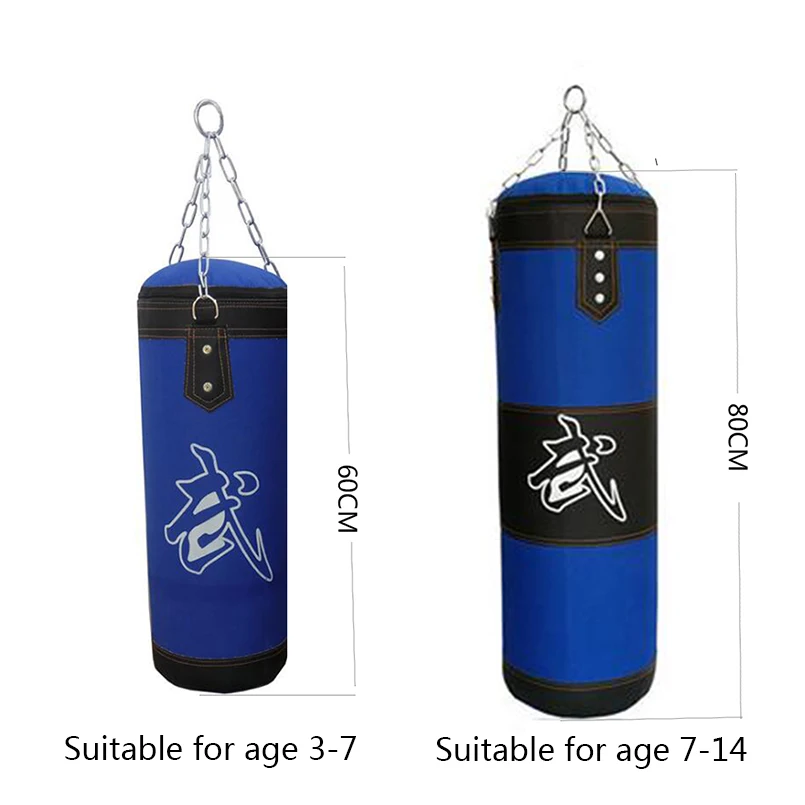 Детская Молодежная боксерская сумка с песком, тренировочная полиуретановая оксфордская Холщовая Сумка, набор, боксерская сумка, перчатки, тяжелый пакет