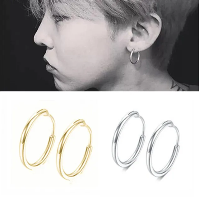 E079 Punk Style Hoop Earring For Women Men Hiphop Small Circle E079 Punk Style Hoop Earring For Women Men Hiphop Small Circle Earrings Statement Ear Jewelry Cool
