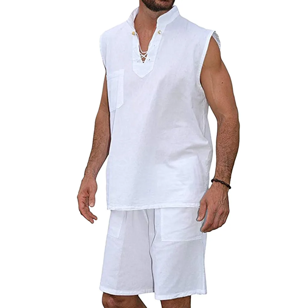 

Quality Tracksuit Men 2019 Summer Casual Men's Solid color Fast Drying T-Shirt + Shorts Sportswear Sets Male Sporting Suits Mar6