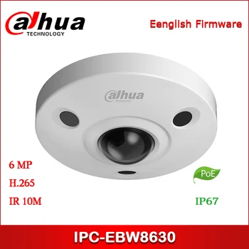 

Dahua IP Camera 6MP IPC-EBW8630 Panoramic Network IR Fisheye Camera Support PoE Security Camera