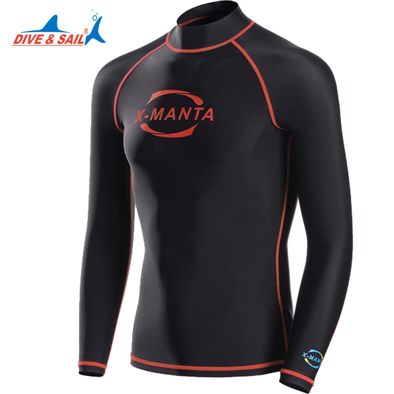 Dive&Sail Lycra UPF 50 long sleeve rash guards shirts for men