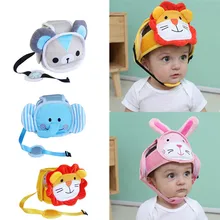 Новые Горячие младенческой детская безопасность каска защита головы малыш Регулируемый мягкий Headguard кепки животные проветрить Satety Hat