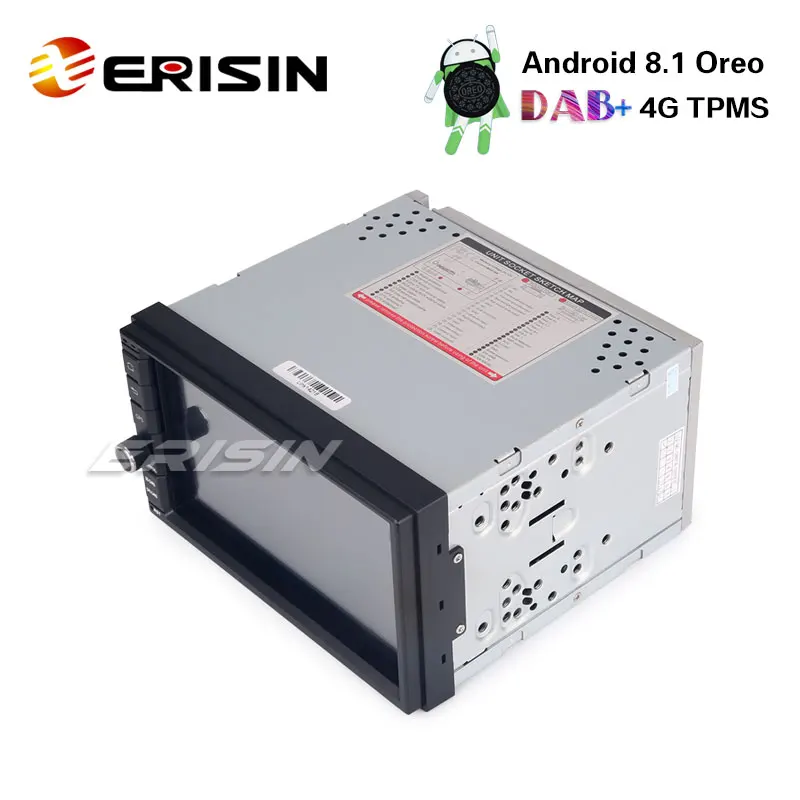 Erisin ES3641U " двойной Din DAB+ 4G Android 8,1 автомобильный стерео WiFi DVR DTV OBD SatNav Bluetooth радио