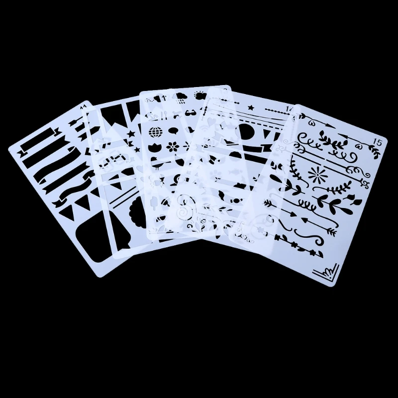 DIY Scrapbooking Accessories 20 Patterns to Choose Different Painting Stencil DIY Home Planner Scrapbooking Album Craft Art