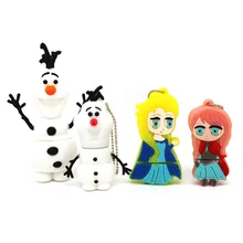 Мультяшная красивая принцесса Эльза/Анна/Олаф ручка-накопитель Снеговик 4 ГБ 8 ГБ 16 ГБ Флешка 32 Гб 64 Гб usb флеш-накопитель милый подарок