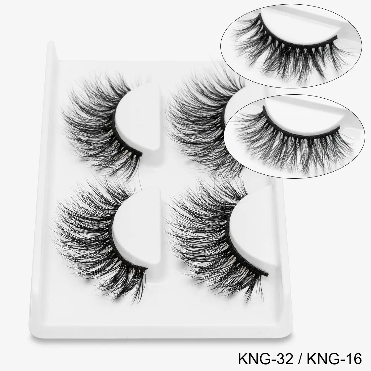 KNG-16 32 DYSILK 2 пары 3D норковые ресницы безжалостные ресницы ручной работы многоразовые натуральные ресницы Популярные Накладные ресницы для макияжа - Цвет: KNG-16 32