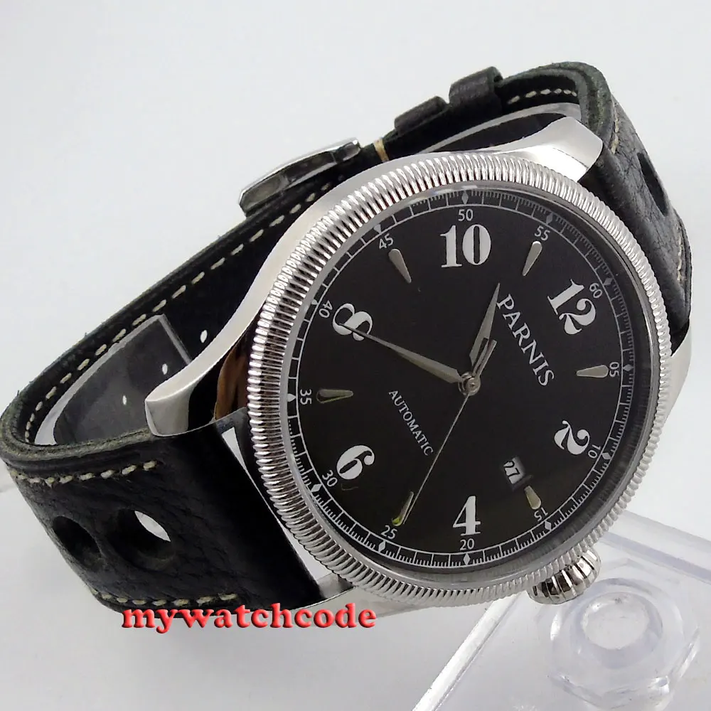 42mm Parnis black dial Sapphire Glass 21 jewels miyota Automatic mens Watch P416 42mm Parnis black dial Sapphire Glass 21 jewels miyota Automatic mens Watch P416