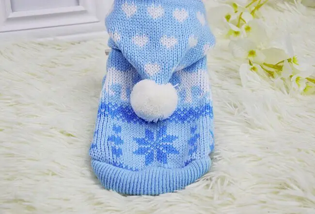 FH43 свитера для домашних собак со снежинками и оленями дизайн гибкий плюшевый