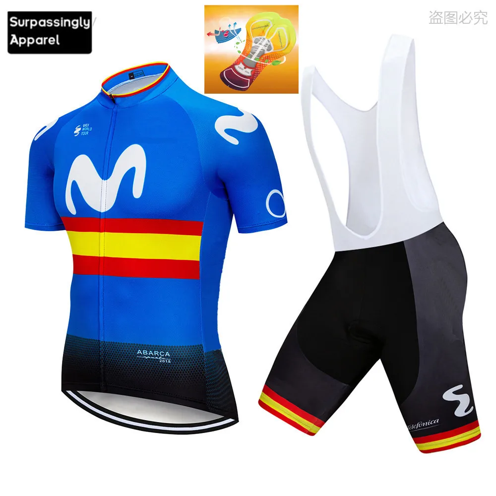 Команда Испания M Велоспорт Джерси Набор велошорт Ropa Ciclismo мужская UCI World Тур велосипедная одежда летняя профессиональная одежда для велоспорта костюм