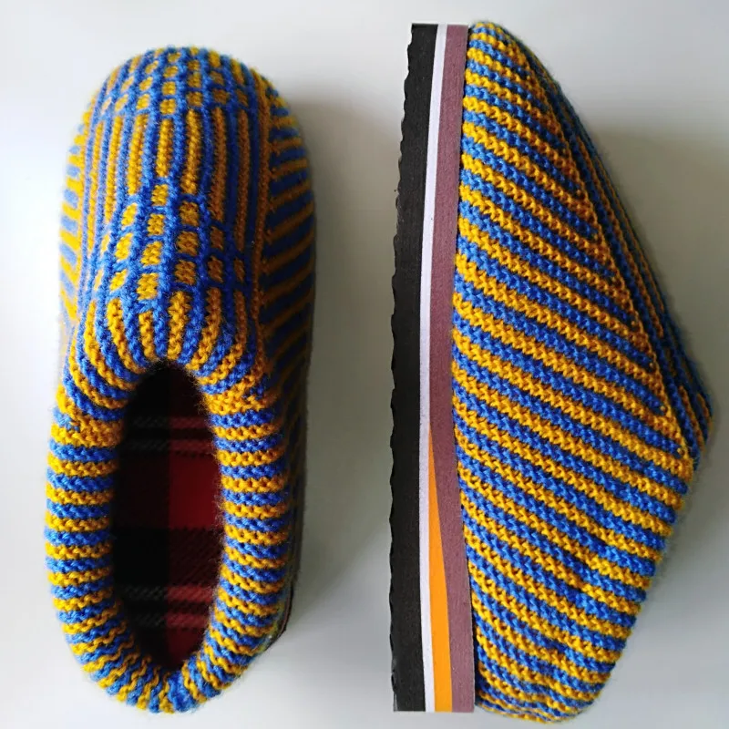 

Handmade Woolen Slipper Indoor Wool Warm Shoes Men Women Eva No Slip Sole Slippers Soft Inner Short Plush Fur Slides Pantoufle