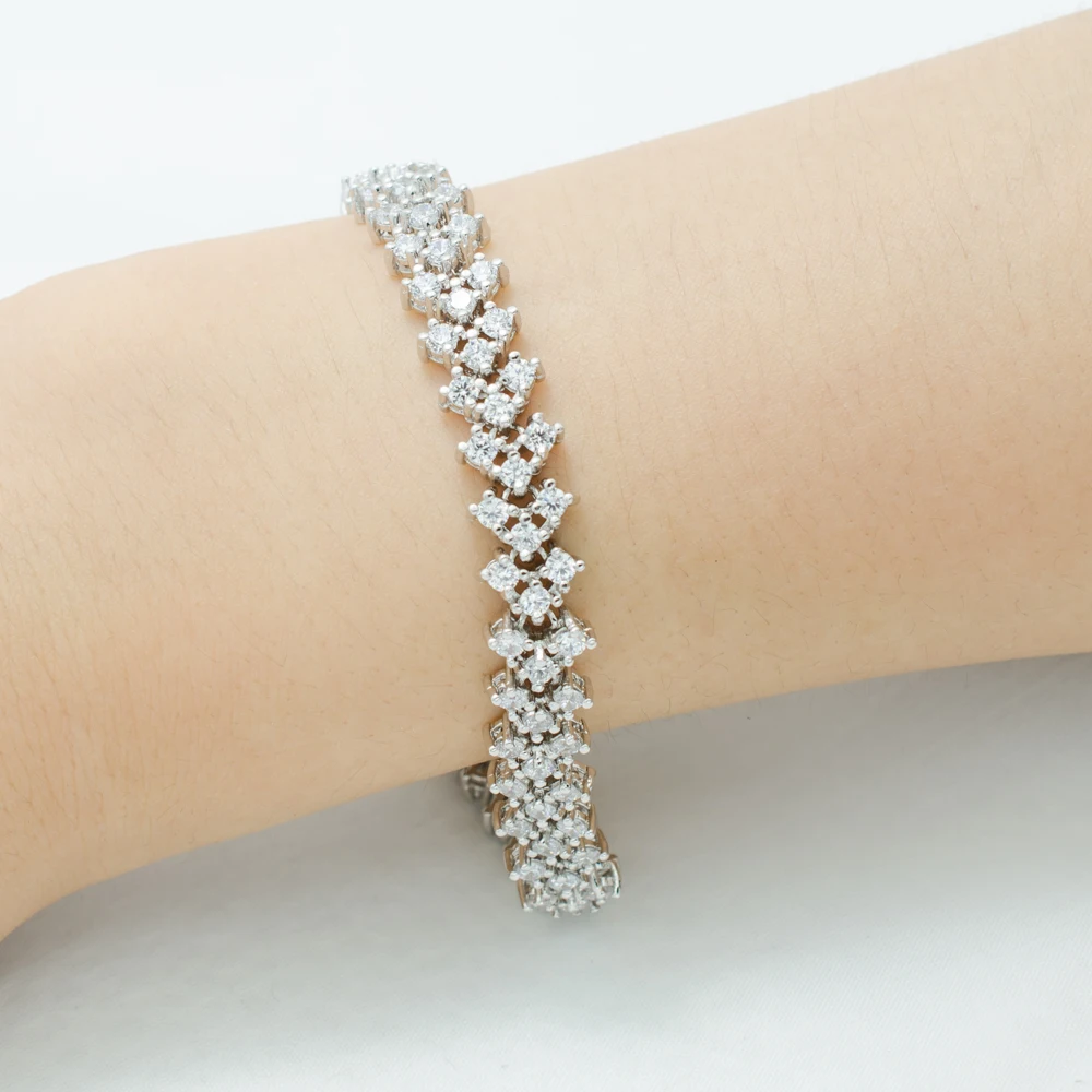 Блестящие AAA CZ кубический цирконий браслет цепь с медью для женщин ювелирные изделия подарки YGK0018