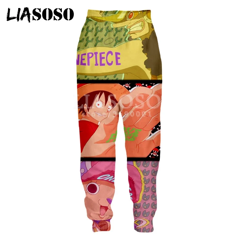 LIASOSO Аниме ONE PIECE Обезьяна D. луффи Симпатичные Тони Чоппер 3D принт Для мужчин брюки унисекс штаны Классные брюки A102