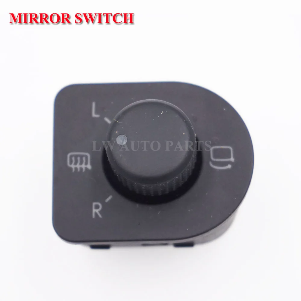 

High quility!New Adjust Knob Side Mirror Switch For Volkswagen VW New Beetle Jetta Passat B5 Golf 4 OE:1J1 959 565E / 1J1959565E