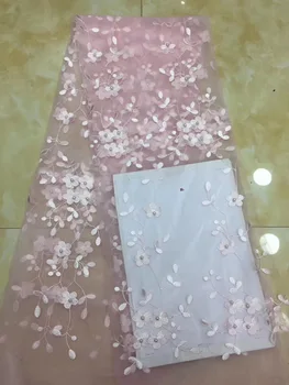 

Latest Cotton Embroidered Lace Fabrics Wedding Lace White color beautiful African Cotton Lace Fabric For Women Dress DP7