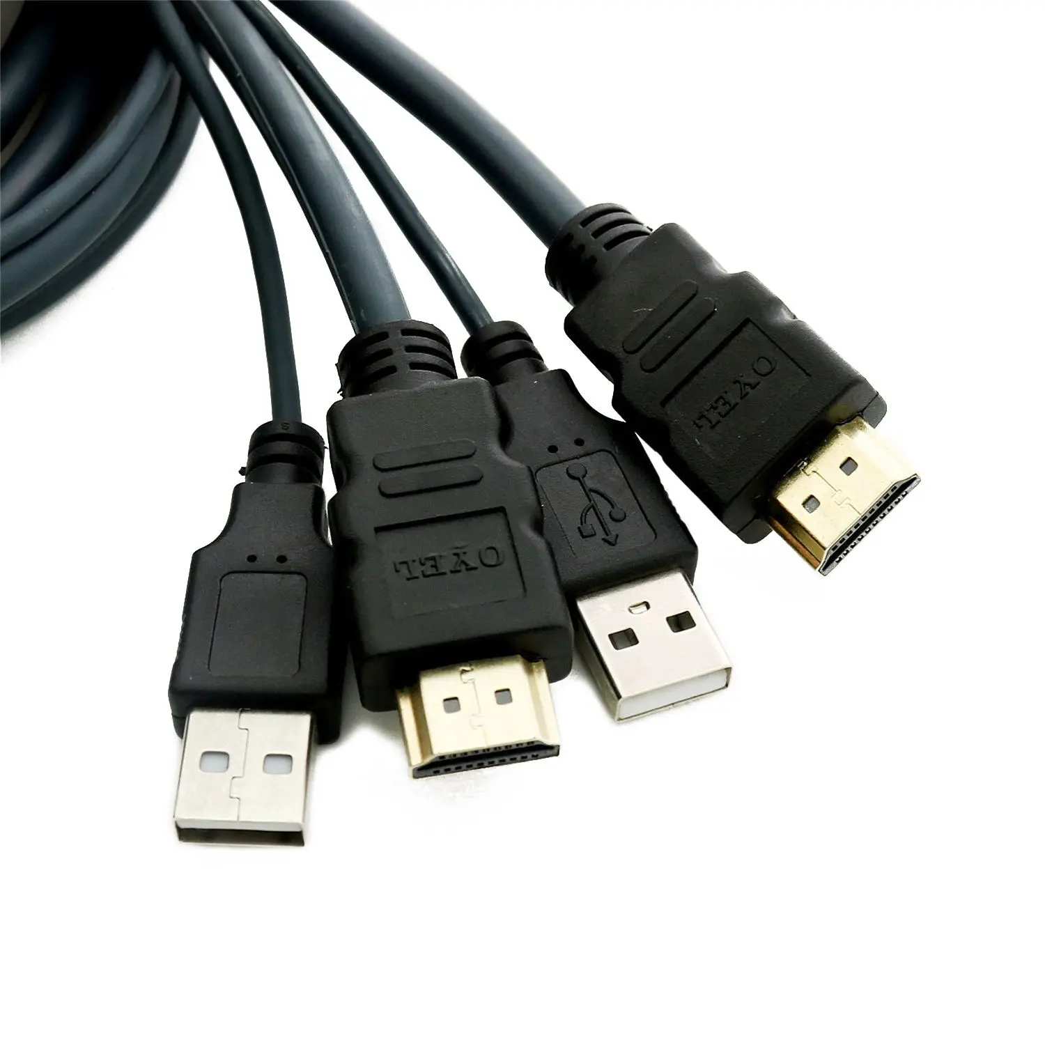 1 х 2 порта USB HDMI KVM переключатель Switcher с кабелем для двух мониторов клавиатура мышь