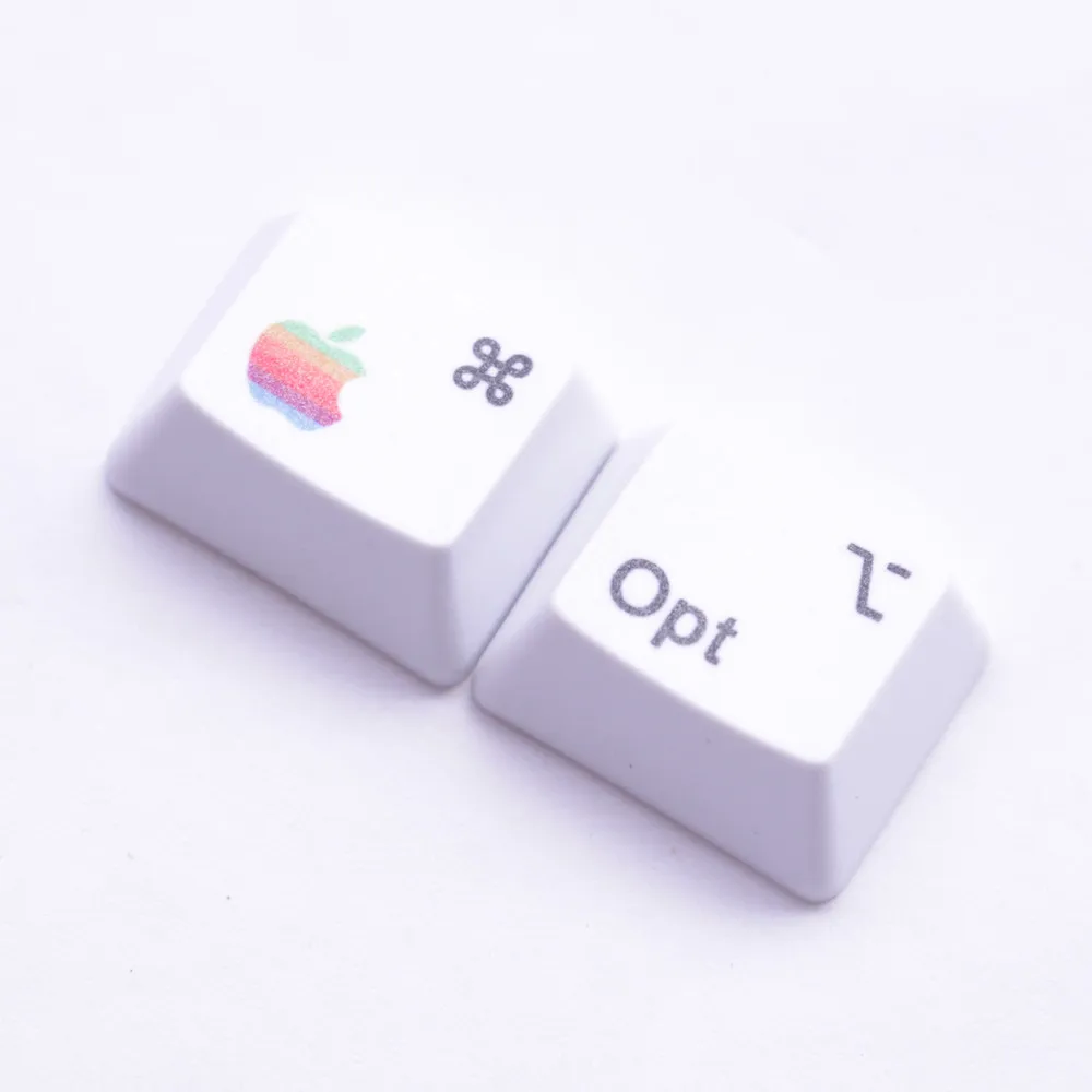Колпачки для клавиш PBT MAC Commond и дополнительные клавиши краска сублимация Cherry MX