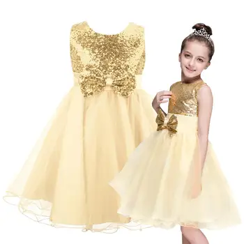 

3-12 Age Flower Girl Tutu Dresses For Weddings Elegant Gown Baby Designer Kids Sequins Party Girl Children Flower Dresses