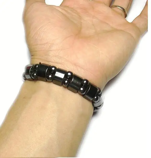 Классический Натуральный Камень магнитотерапия здоровья браслет для женщин мужчин Винтаж Черный Магнитная мощность Целительный браслет