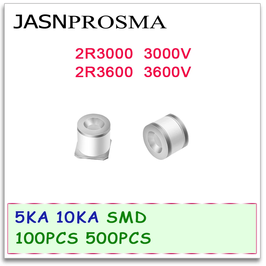 Jasnprosma Di Ceramica Tubo Di Scarico Del Gas Detonator Smd 5Ka 10Ka 2R3000 2R3600 3000 V 3600 V 100 Pz 500 Pz 5.5*6 8*6