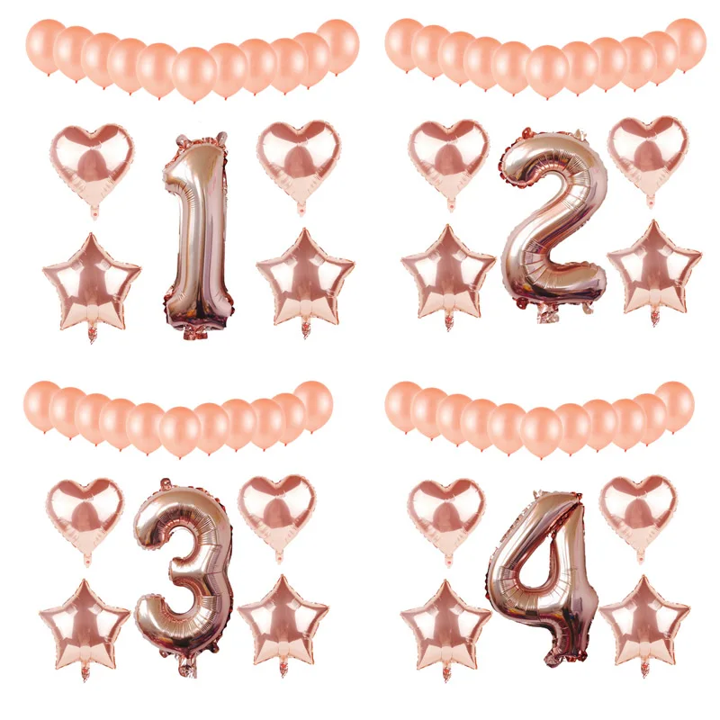 rose gold balloons