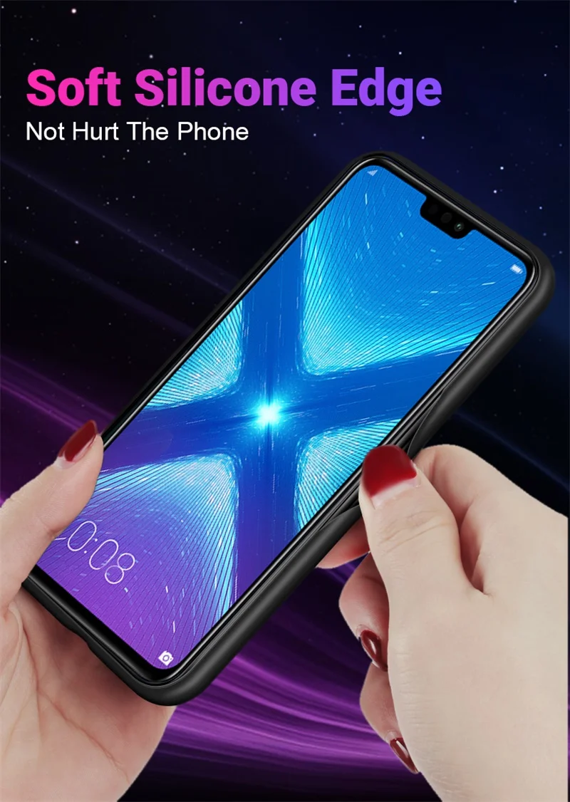 Gradient Glass Case For Huawei Honor 8X 9 Lite 10 Color Phone Case For Huawei P20 Lite P Smart Plus Nova 3i Luxury Cover Shell