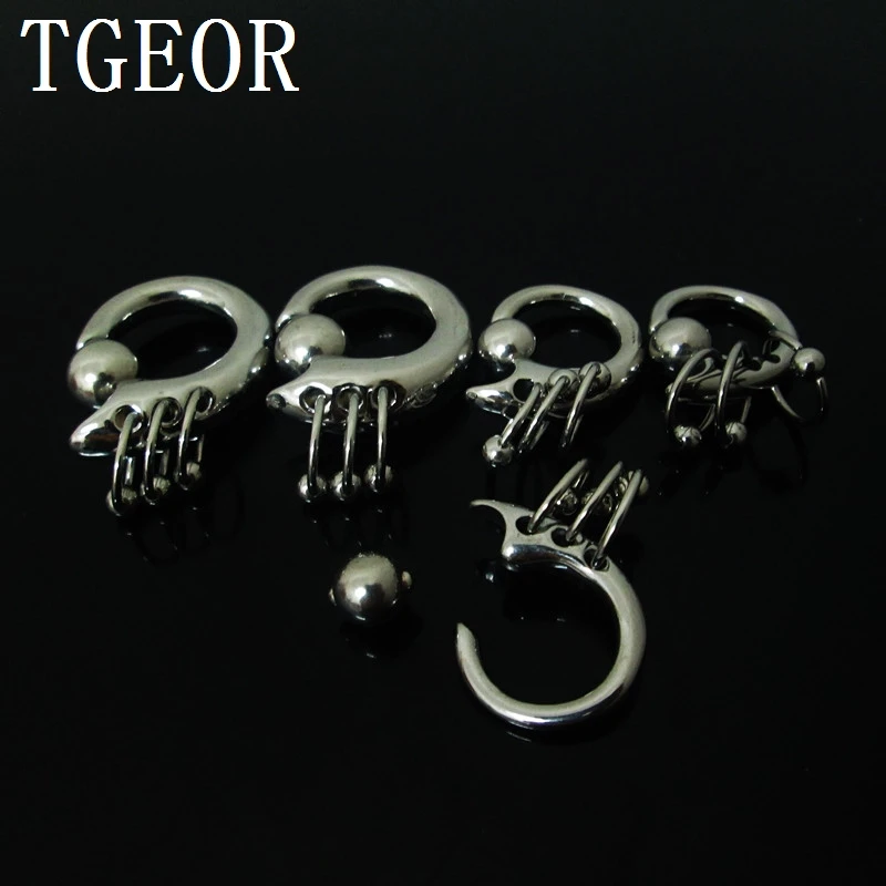 

free shipping wholesale body piercing 40pcs mixed sizes 316L surgical Stainless Steel new style silver captive ring