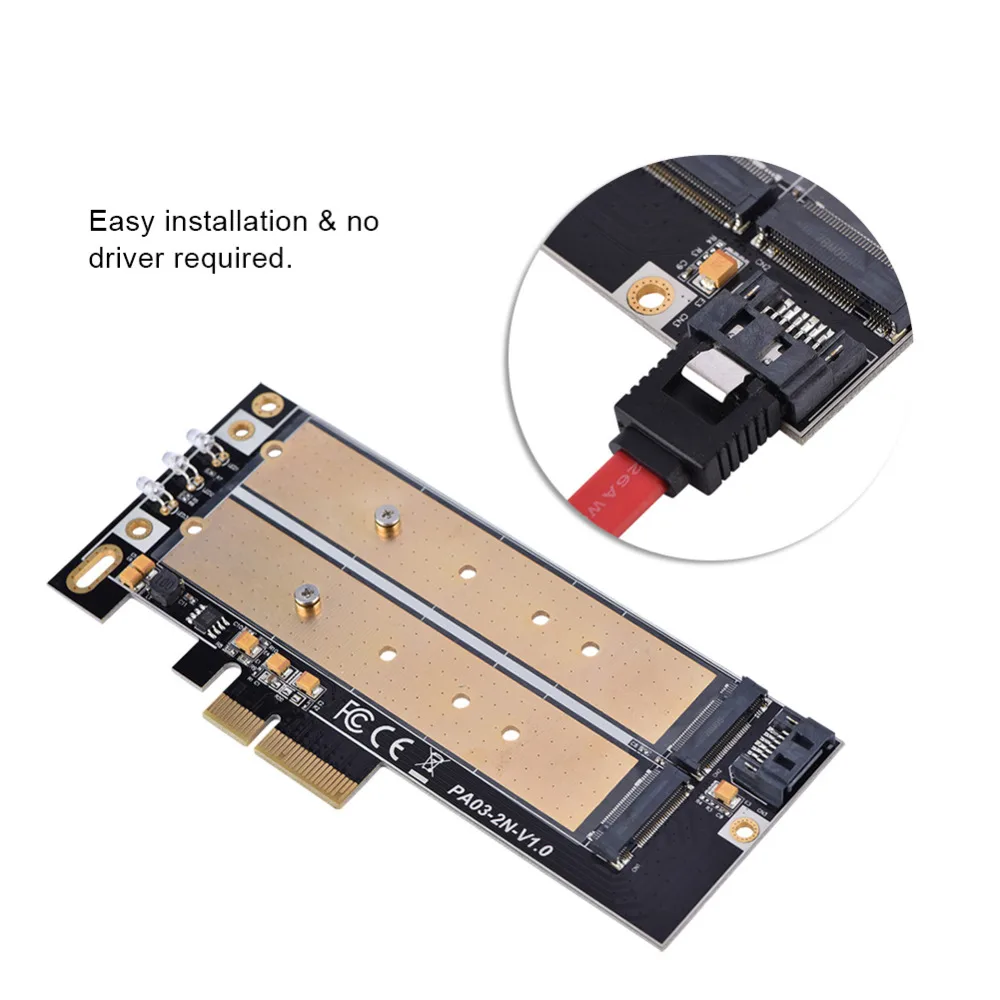 2 порта Ngff M.2 B& M ключ к Pci-E 4X адаптер карта Pci-E Riser Sata к Pci-E аксессуары для компьютера